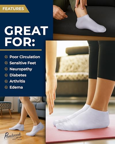 Pembrook Bamboo Viscose Ankle Diabetic Socks for Women and Men - 6 Pairs | Moisture-Wicking, Super Soft, Non Binding4