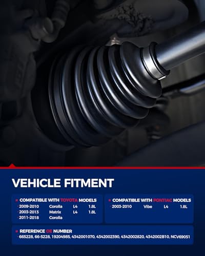 Image of KAX CV Axle Shaft Assembly Front Driver Side for Toyota & Pontiac