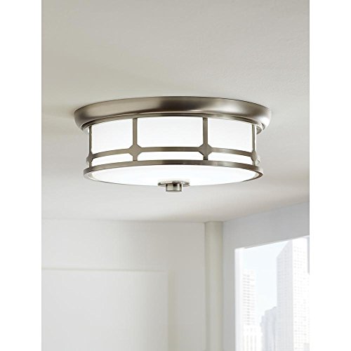 Home Decorators Collection 14 In. Brushed Nickel Led Flushmount #TOP14