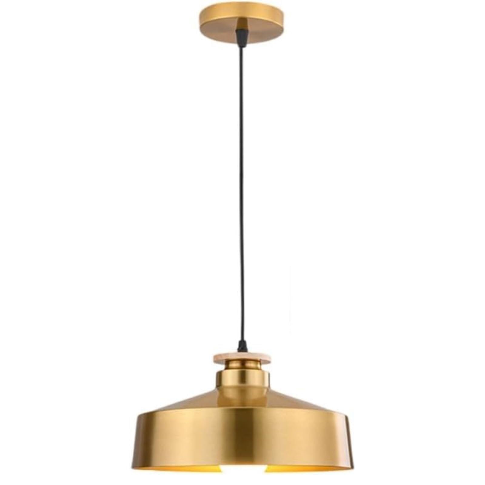 Suspension de luxe en fer plaqué or industriel lustre de 40 cm