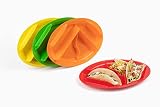 Jarratt Industries Big Taco Plate, Made in the USA, Designed to Hold Jumbo Tacos and Tortillas, Plas