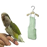 GUANLANT Quaker Parrot Flight Suits Bird Diaper,Monk Parakeets Cockatiels Flight Suits Liners, Parrot Diaper Clothes, Bird Training Nappy Suit with Hanger Leash Hole for Sun Conure Senegal Lorikeet