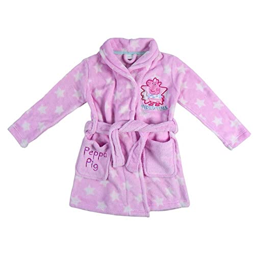 CERDÁ Life'S Little Moments Peppa Wutz Kinder Fleece Bademantel Mädchen-Offizielle Nickelodeon Lizenz Pig-Albornoz de Forro Polar para niña, Multicolor, 4 años para Niñas