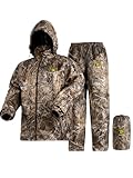 Trudave Hydrolock Rain Suit, Waterproof Rain Suits for Men, 2 Pieces Breathable & Windproof Rainwear