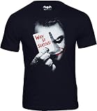 Batman Herren Joker Why So Serious T-Shirt, Schwarz, M