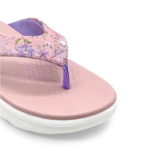 Image of KazarMax Women Slipper | Lightweight | Floral Print | Flip-Flop Daily Use | Casual wear | Thong Slippers