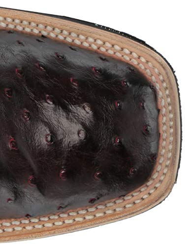 Lucchese Bootmaker Mens Cliff Full Quill Ostrich Square Toe Casual Boots Mid Calf - Brown - Size 9.5 D #TOP4