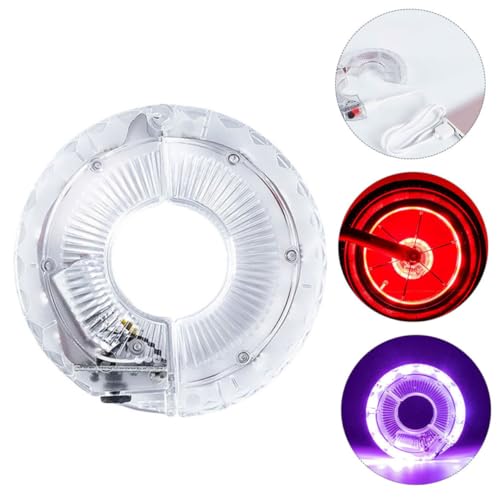 Luz inteligente de 7 colores para ruedas de bicicleta en rutas nocturnas de ciudad 7