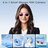 Tulbeys AI Smart Glasses with 4K HD Camera 290 mAh Battery 8MP Photography Video Recording Real Time Translation GPT Object Identification Photochromic Lenses(White) - Image 2