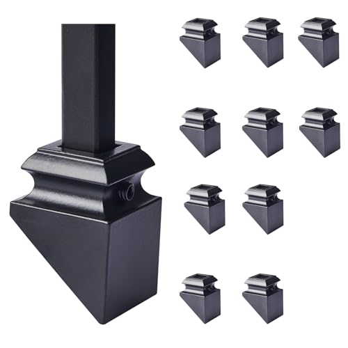 Zapatos para balaustres inclinados de paso de escalera de aluminio para postes de 1/2 pulgada