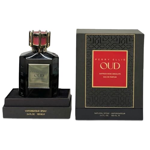 Image of Perry Ellis OUD Saffron Rose Eau De Parfum Spray - Perfume for Women and Men, Rose & Oud Fragrance, Designer Scent, Long Lasting - 3.4 fl oz