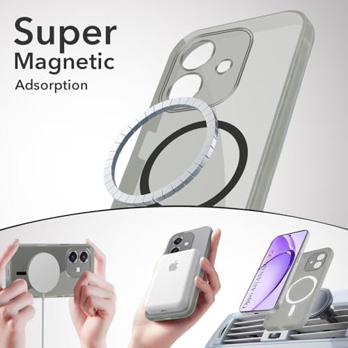 Image of Jkobi Lifetime Anti-Yellow MagSafe Compatible Clear Back Cover Case for Oppo A3X (4G /5G) | Oppo A3 5G (Sleek Hard Crystal | Shockproof and Camera Protection)