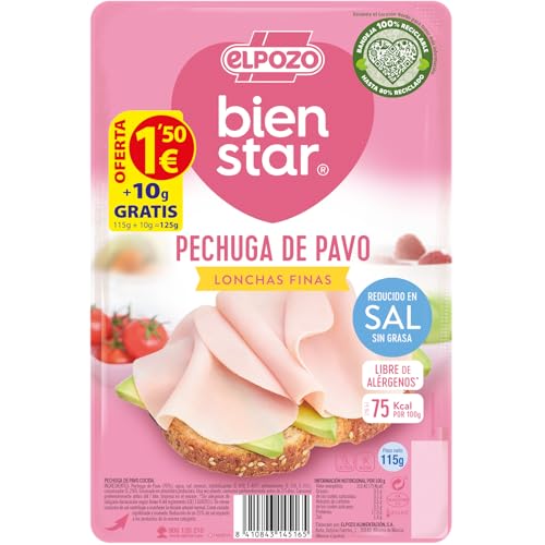 ElPozo Bienstar Pechuga de Pavo, 75g