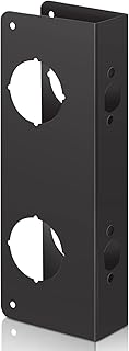 Ferraycle 1 Piece Stainless Steel Lock and Door Reinforcer Plate 5-1/2 Inch, 2-3/8' x 1-3/4 Inches Deep Bronze Lock Reinforce Repair Finish Door Jamb Reinforcement for Front Entry Bedroom Home