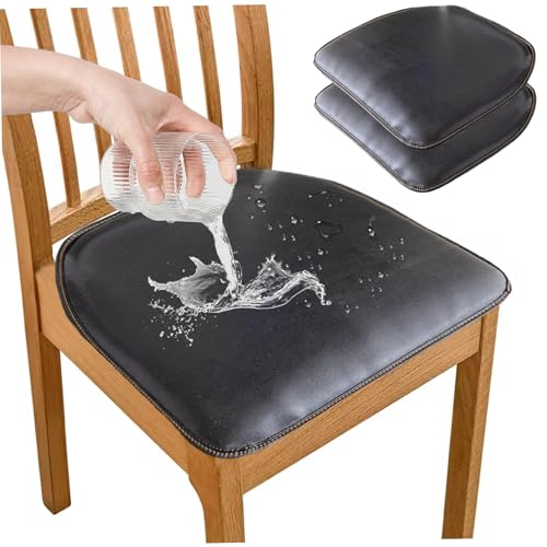 Coussin siège en simili cuir imperméable de haute qualité 2pcs