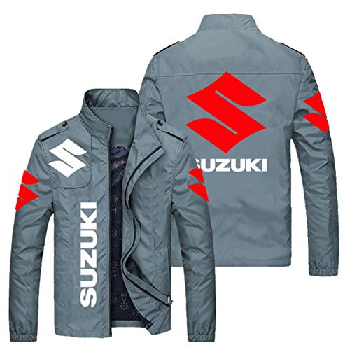 BENGZAN Chaqueta a Prueba de Viento para Hombre -Suzuki Abrigo de otoño e Invierno con Cremallera Prendas de Vestir Cortavientos de algodón - Regalo de Festival-A1||S