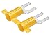 Panduit PMV6-4FB-2K Reel Smart System Metric Fork Terminals, Vinyl Insulated, Funnel Entry, 4.0 - 6.0mm Wire Range, Yellow, M4 Stud Size, 5.7mm Max Insulation, 7.9mm Width, 4.3mm Center Hole Diameter, 25.9mm Length (2000 Pieces Per Reel)