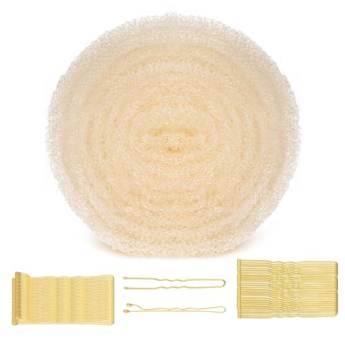 Hair Padding for Updo Hair Sponge for Updo 5.91ft Long Hair Padding with 90 Bobby Pins Styling Clip Accessories for Women Lady Girl Hair Bun Donut Volume Bumps Tool
