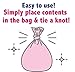 BOS Amazing Odor Sealing Disposable Bags, for Baby Diapers, Pet Waste or Any Sanitary Product Disposal - Durable and Unscented[Size: XS, Color: Pink] (200 Count, Pack of 1) (200 Bags)