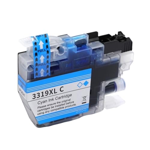 Cartouches d'encre LC3319 cyan compatibles pour imprimantes Brother MFC-J5330DW et MFC-J6930DW