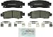 Bosch BC883 QuietCast Premium Ceramic Disc Brake Pad Set For Select Buick Enclave, Rainier; Cadillac XTS; Chevrolet SSR, Trailblazer, EXT, Traverse; GMC Acadia, Envoy, XL, XUV; Oldsmobile; Saab; Rear