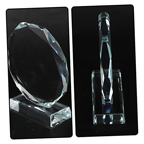 Toddmomy Troféus De Cristal Em Branco Para Adultos Acessórios De Mesa Troféu Para Crianças Troféu De
