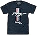 Tee Luv Ford Mustang T-Shirt - Licensed Ford Mustang Insignia Shirt(Large) Heather Navy