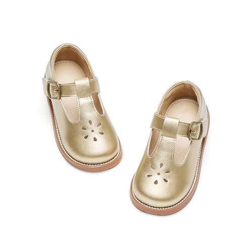 Image of Flaryzone Toddler Little Girl Mary Jane School Uniform Oxfords Flat Dress Shoes