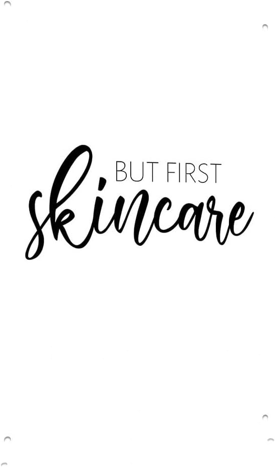 Minimalist Skincare Room Metal Sign But First Skincare