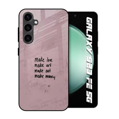 Image of Stylish Designer Glass Case Compatible with Samsung Galaxy S23 FE 5G Back Cover for Women & Girls | Quote, Glossy & Scratch-Resistant Finish
