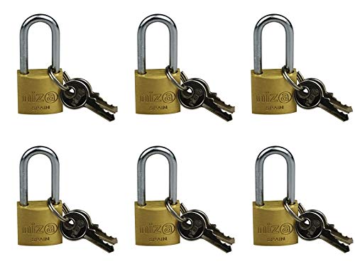 6er Set Vorhängeschlösser Kellerschloss Bügelschloss Kofferschloss grosse Bügel