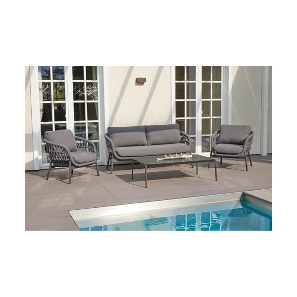 Patioco Lounge Set Balu 3-teilig Anthrazit