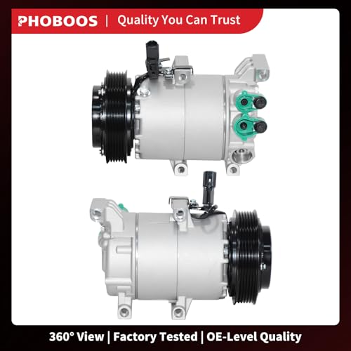 Image of PHOBOOS A /C compressor with Clutch Compatible with Kia Soul 2012-2013 L4 1.6L, Hatchback, Fast Cooling, Low Noise, Easy Installation, Ref. CO29106C