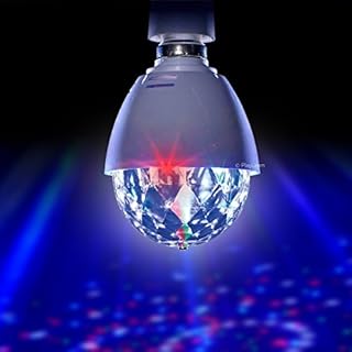 Playlearn LED Full Color Crystal Auto Rotating Disco DJ Stage Light Bulb with B22 Bayonet Cap