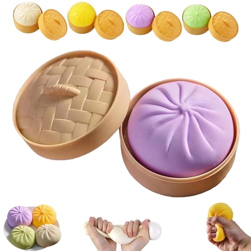 2026 New Tie Dye Dumpling Squishy Bun Rainbow Mystery...