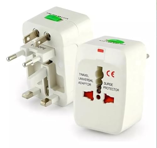 Adaptador Tomada Universal para Viagem Internacional, 110V/220V, 150 Países, Bivolt