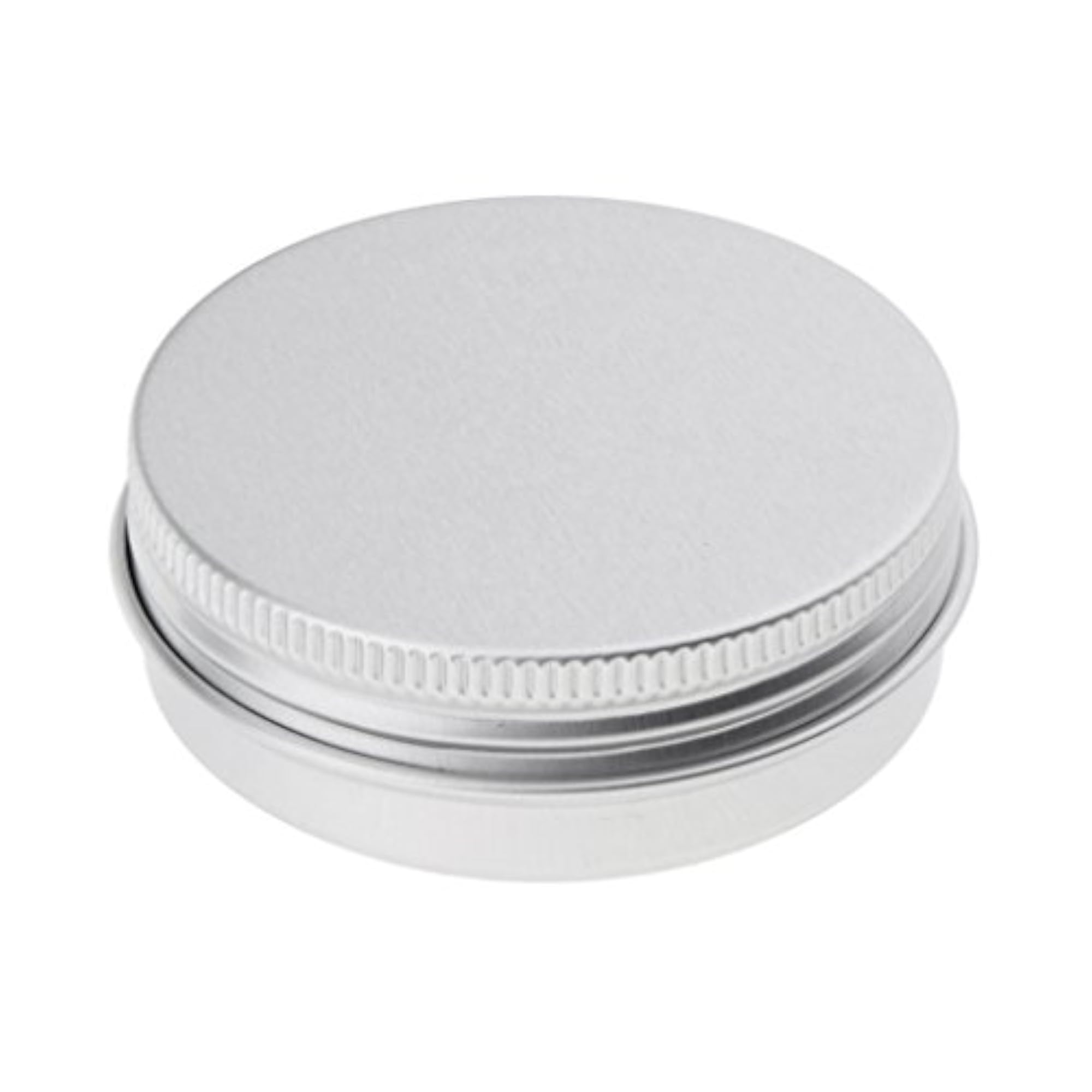 20/Pack Silver Small Round Aluminum Metal Tin Jar Containers