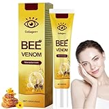 Bee Venom Eye Cream,Eye Crea/m for Dark Circles and Puffy Eyes,Firming Eye Cr/eam,Bee Venom Wrinkle Removal Crea/m,Collagen Bee Venom Wake Up Eye Cream,Anti-Aging Eye Treatment for All Skin Types