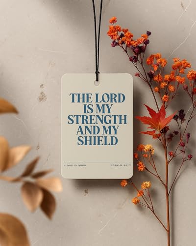 DVFDBHSV Christian Faith Car Air Freshener 4 Pcs Coconut Scented, Christian Car Accessories Mirror Decor for Women, Inspiration Bible Verse Floral Hanging Air Freshener for Cars Closet Drawer Books