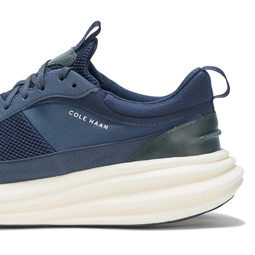 Cole Haan Cole Haan Men's Original Grand Quadstreak Running Sneakers, Navy Blazer/Java/Ivory, 12-M US