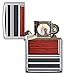 Zippo Wood Grain High Polish Chrome Pipe Pocket Lighter