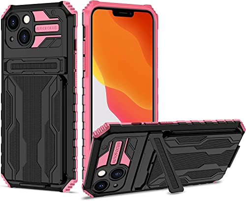 Housse de protection iPhone 14 Plus antichoc avec béquille et porte-cartes