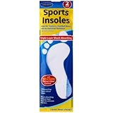 LND Gifts Sports Insoles - Inner Soles for Men, Inner Soles for Women, Insoles for Kids - Comfortable for Football Boots, Shoes, Trainers. 2 Pairs Unisex Size 3-11, Cut to Size