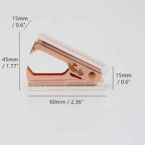 Removedor de grampos de acrílico transparente ouro rosa para casa | Escritório | Acessórios para mes