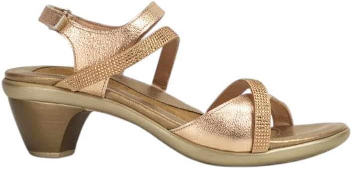 NAOT Footwear Innovate Womens Heel Rhinestone Sandal with Cork Footbed and Arch Support Footbed - Adjustable Ankle Strap - Comfort and Support - Lightweight and Perfect for Travel