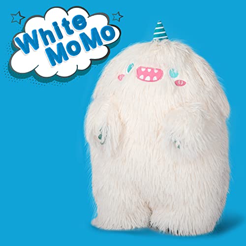 Fitnissftw Plush Toy, Stuffed Animal Throw Plushie Pillow Doll, Soft Black And White Fluffy Friend Hugging Cushion - Cute Present For Every Age & Occasion (White Momo) #TOP1