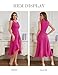 DRESSTELLS Women's Cocktail Formal Dresses for Wedding Guest Bridesmaid, Fit Flare Modest Homecoming Party Prom Evening High Low Dress Fuchsia M