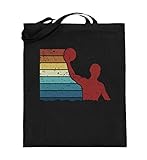 Gran idea de regalo: la bolsa de yute retro con jugador de waterpolo es una gran idea de regalo como regalo para madre, padre, abuela, hermano, hermana, hijo, hija, mujer, hombre y amigos para cumpleaños, Navidad, boda, nacimiento, día de la madre, día del padre, día de San Valentín o Pascua
