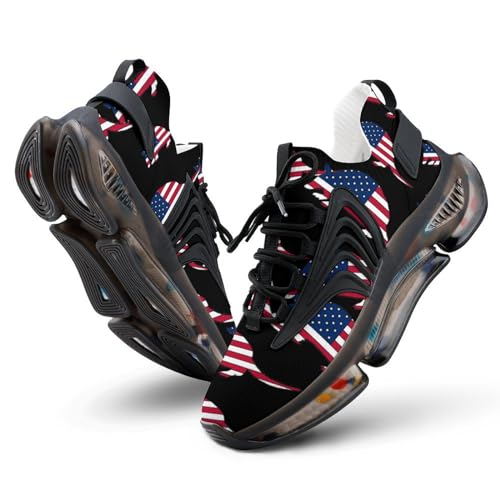 Armadillo USA Flag Lightweight Women's Sneakers Running Tennis Shoes Walking Sportswear Gym Travel for Men
