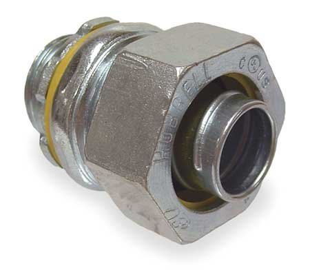 RACO 3412 3 in. Liquidtight Straight Connector, Uninsulated (1 Pack), Gray